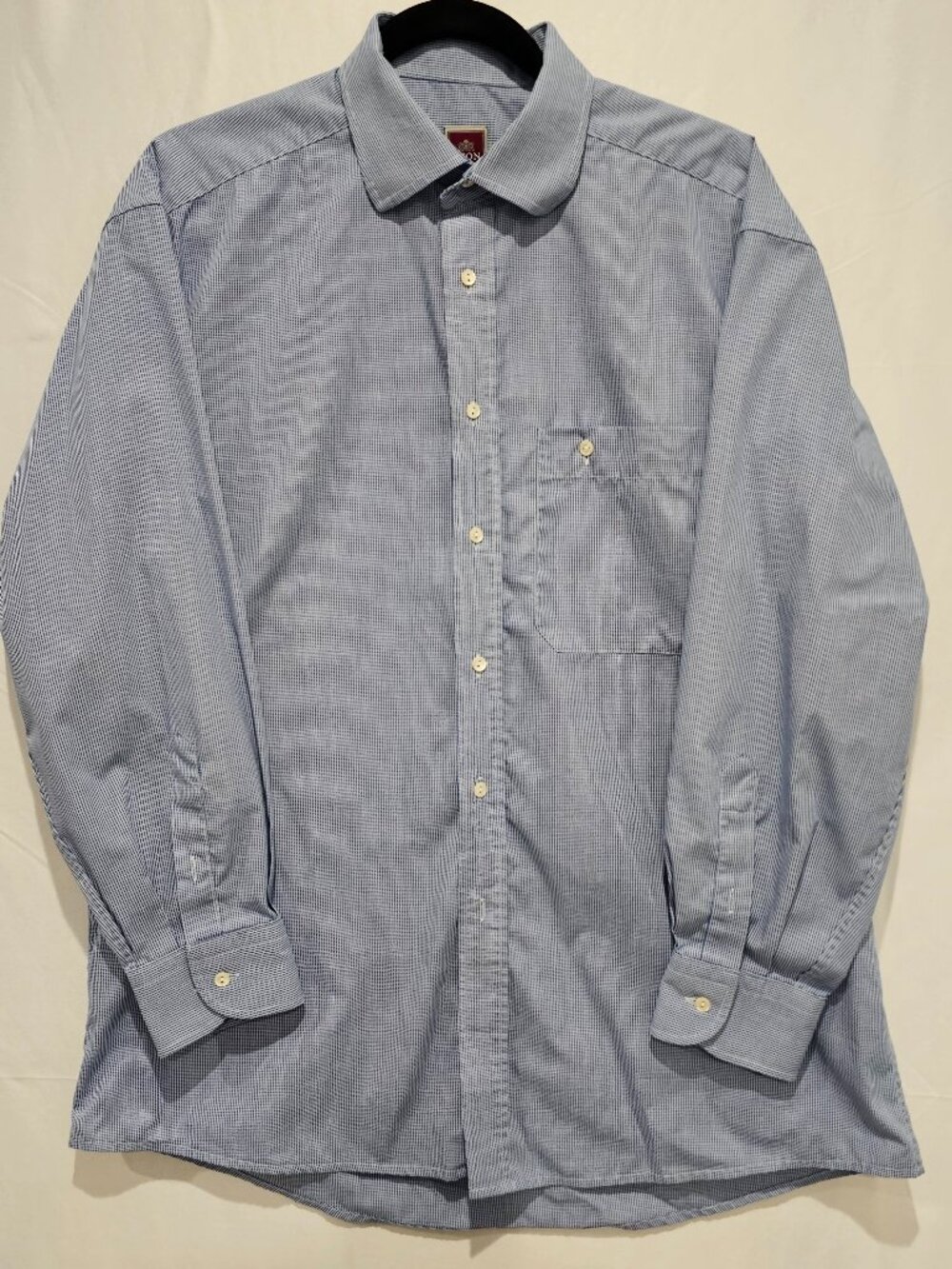 ETON Men's Gray Dress Shirt 15.5 Long Sleeve Button Up Career Preppy 48 Chest